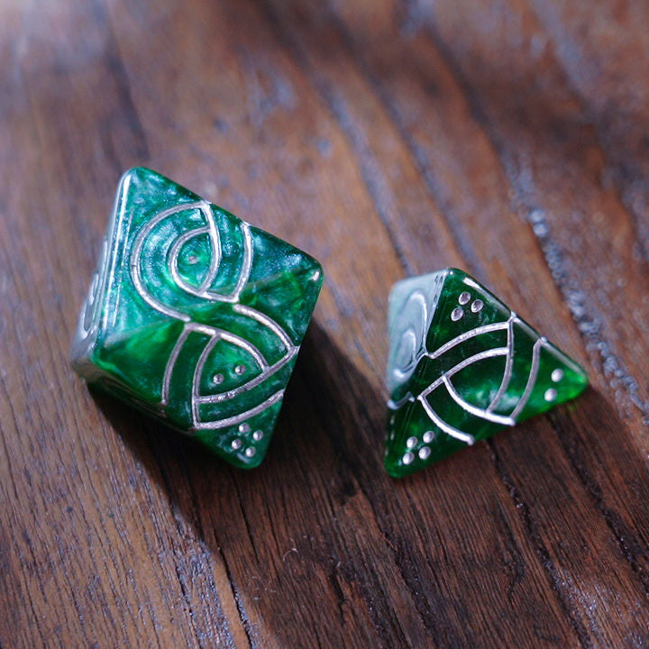 D4 & D8 Knot Dice - Large Flat Triangle