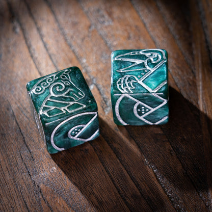 9 Celtic Animals Knot Dice - Horse & Raven