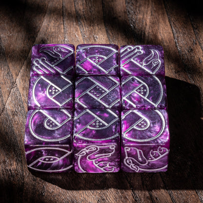 9 Celtic Animals Knot Dice - Wolfhound & Eagle